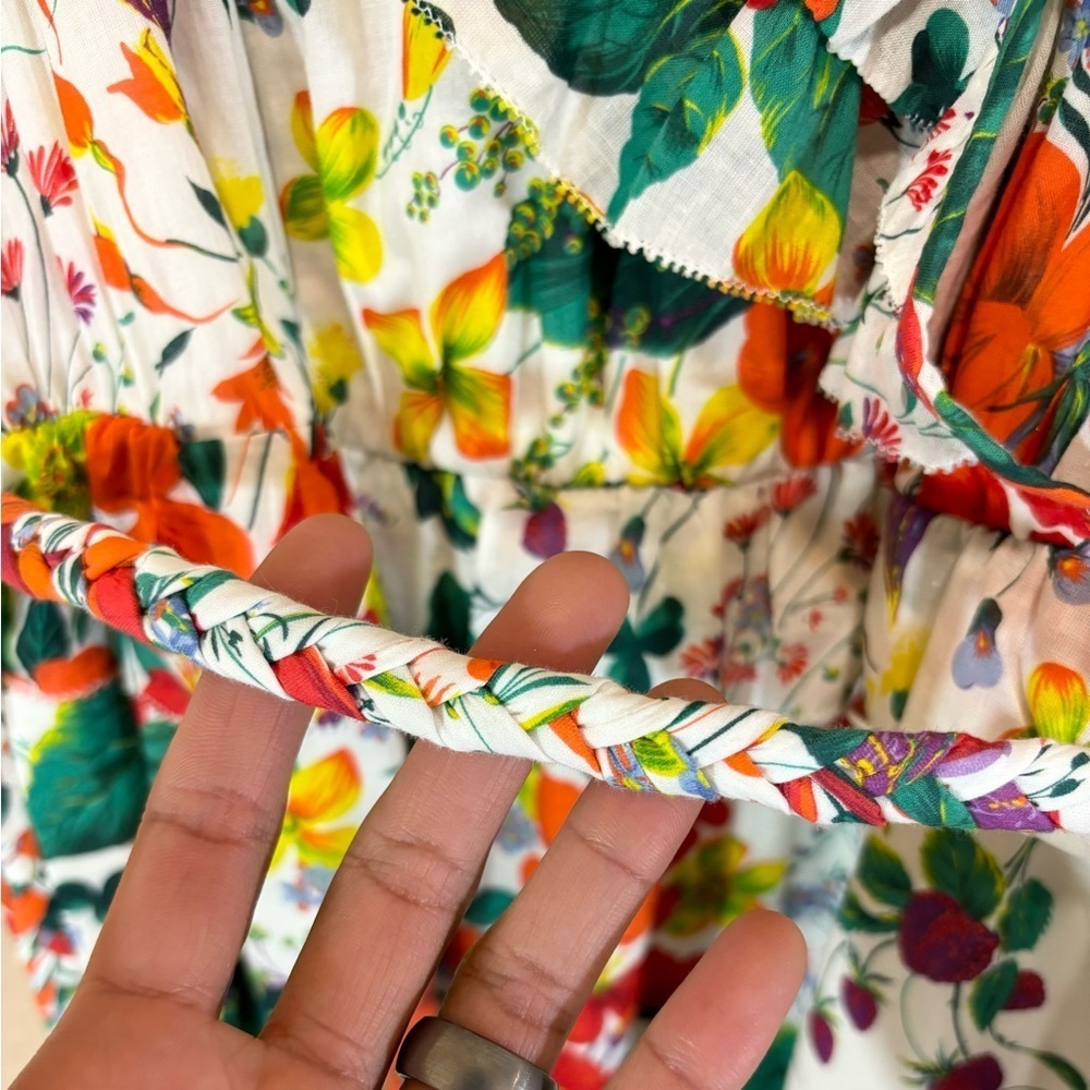 J. Crew Ruffle-front Maxi Dress In Ratti Island Botanical Print - Picture 13 of 16